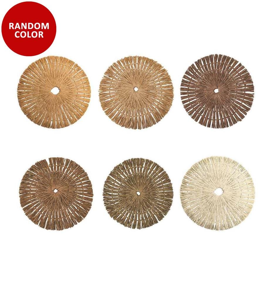 Lot de 6 sets de table en papier - Chocolat / Couleur aléatoire