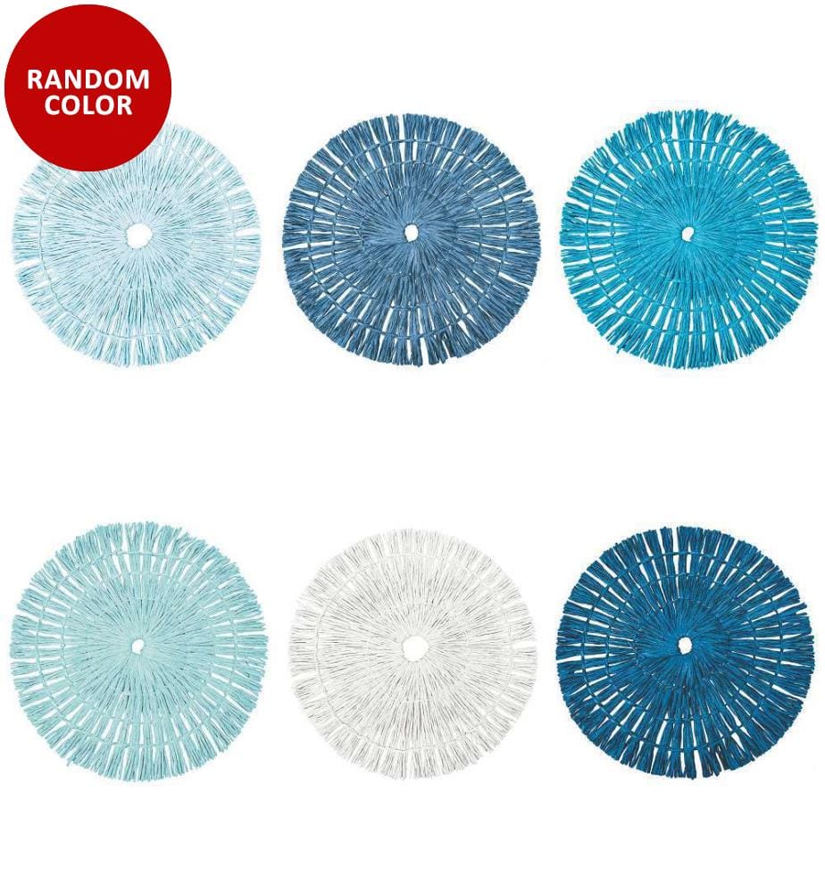 Lot de 6 sets de table en papier - Nature / Océan / Couleur aléatoir