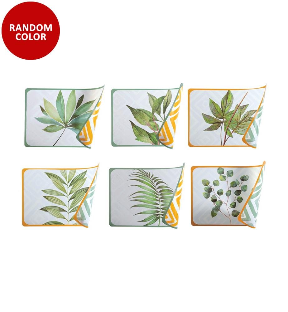 Set aus 6 Tischsets Oriental Botanik doppelseitig - Zufällige Farbe