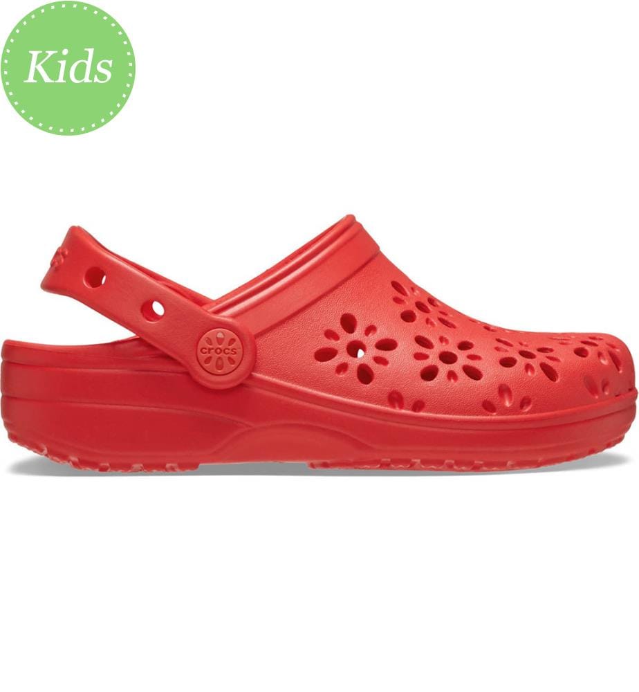 K's Classic Floral CutOut Clogs - Rot
