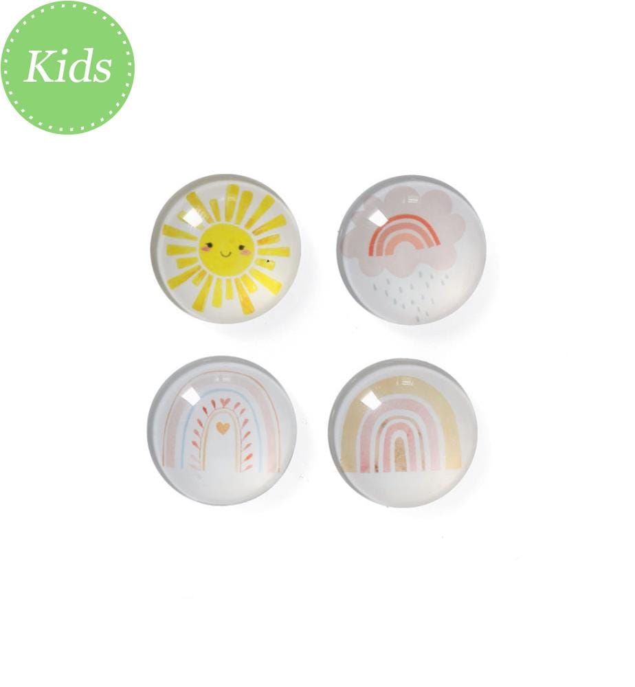 Magnet-Set Rainbow - 4-Tlg. - Kunststoff/Glas