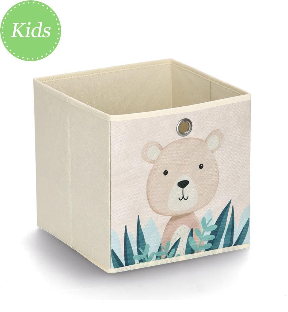 Aufbewahrungsbox Bär, Vlies - Beige