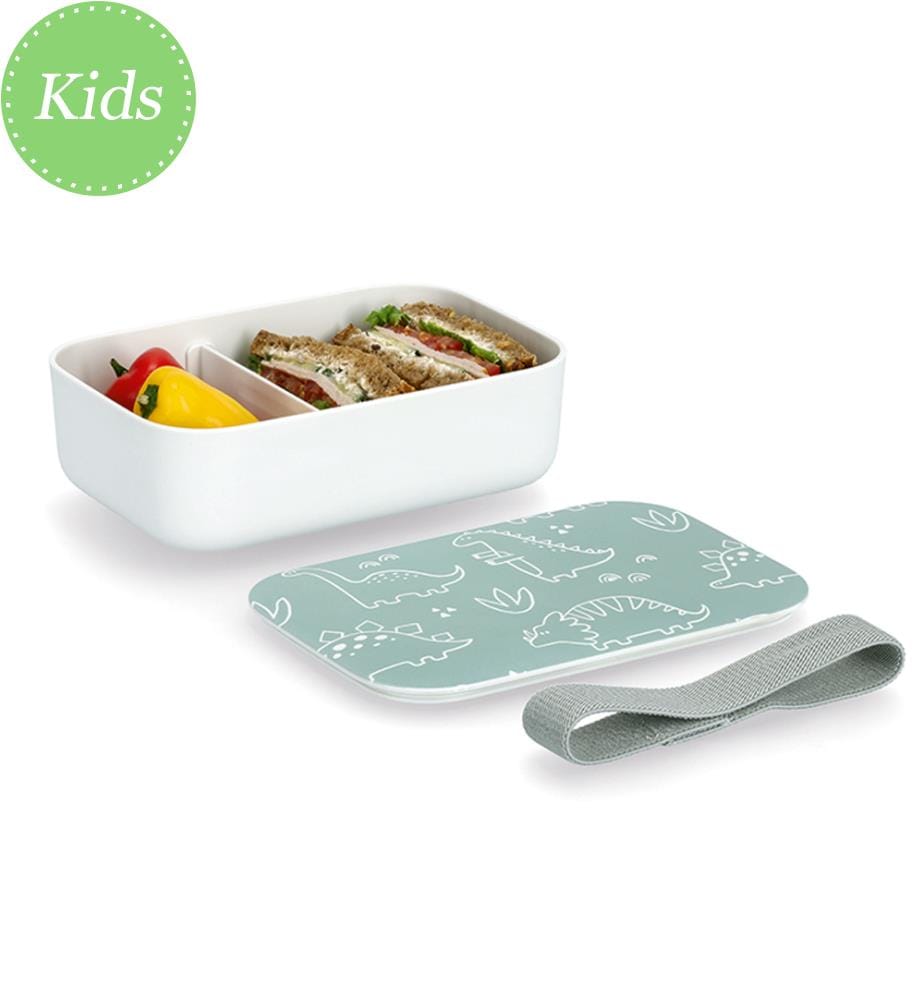 Lunch Box Dino, Kunststoff - Weiss