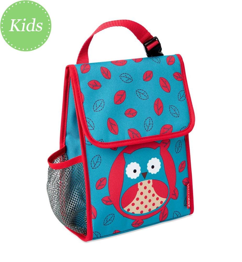 Borsa pranzo gufo - Blu e rosso