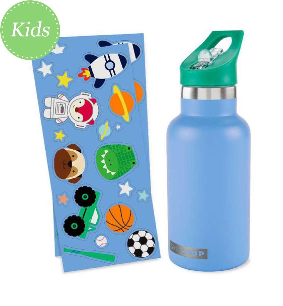 Bouteille de Sport avec Autocollant - Bleu