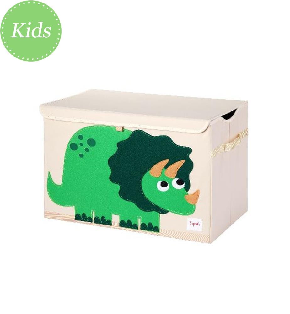 Boîte à Jouets Dinosaure - Crème et Vert