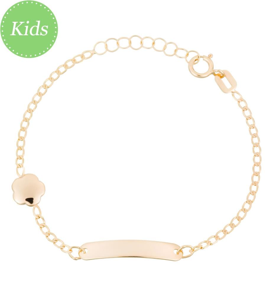 Kinder-Gurmetarmband Vergoldete Stange - Gelbgold 375/1000