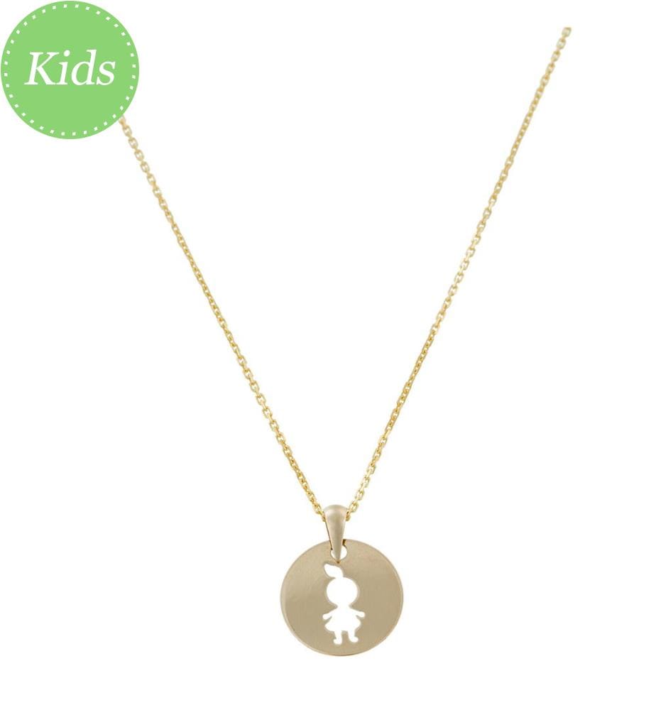 Pendentif Little Girl Or Jaune 375/1000