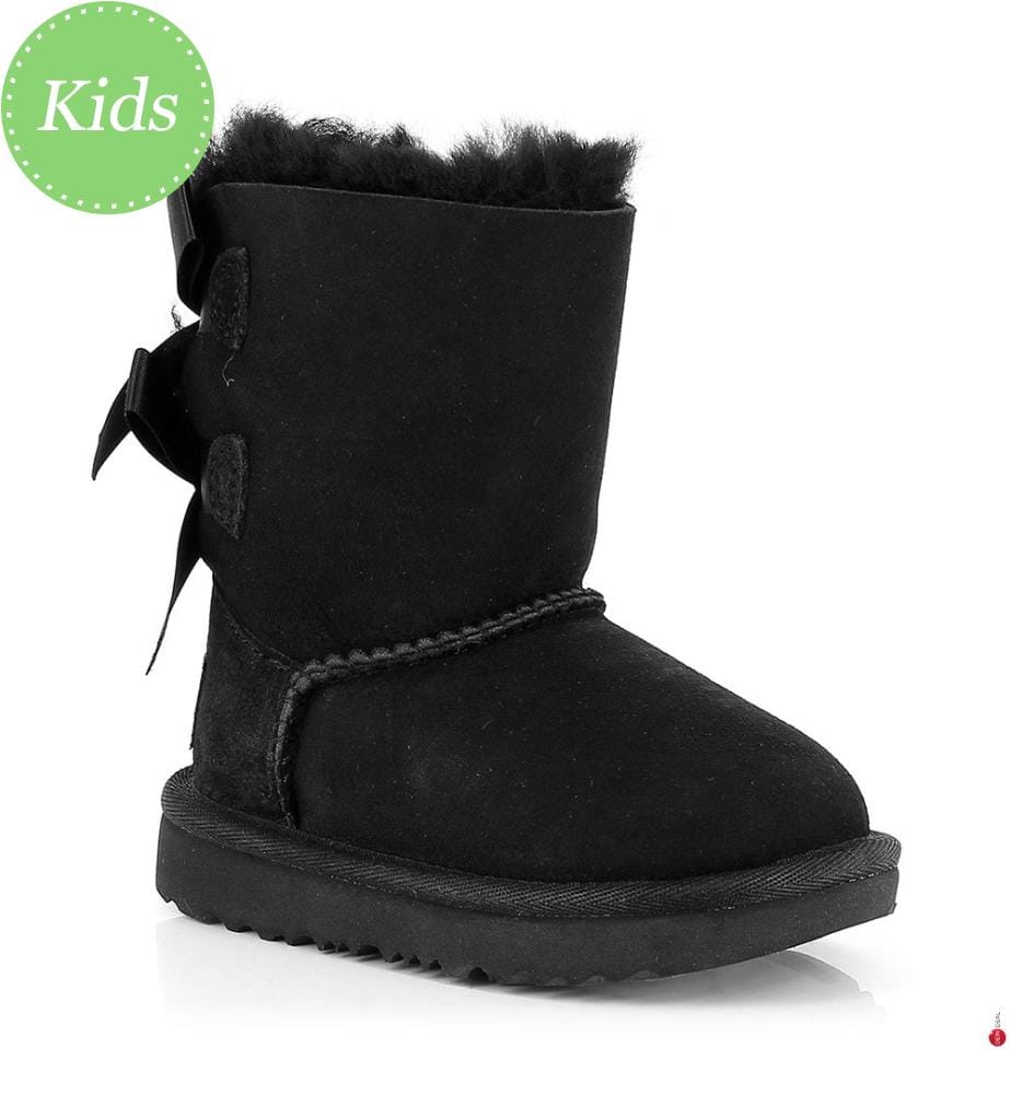 Schafsleder-Stiefel Bailey Bow II - Schwarz