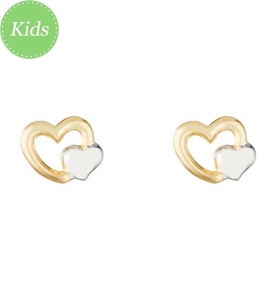 Gold Earrings Coeur d'Enfant - Gold and Silver