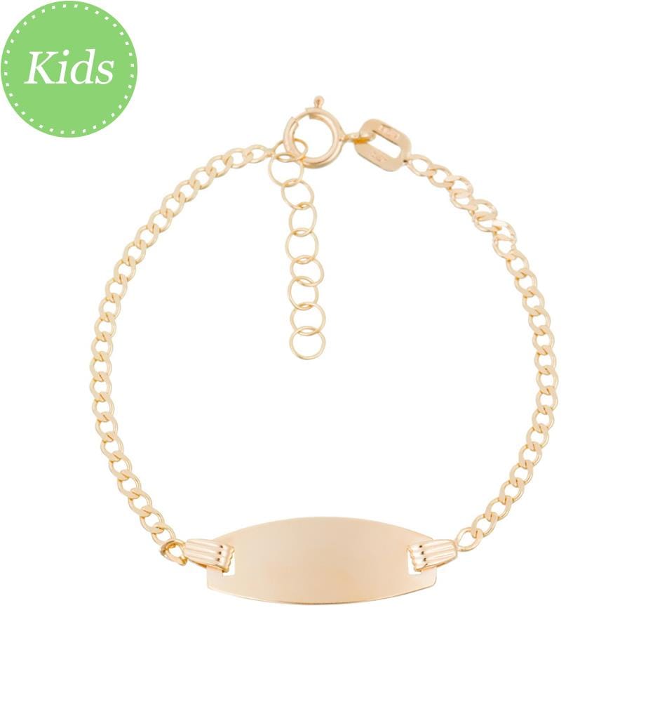 Gourmettekette aus Gold Ovale - Gold