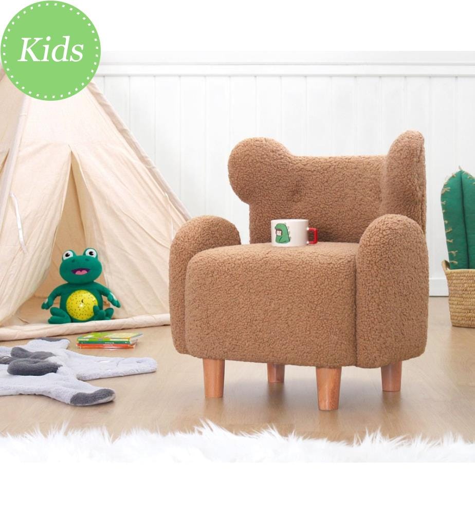 Chaise Wing pour enfant Juano Teddy - Marron