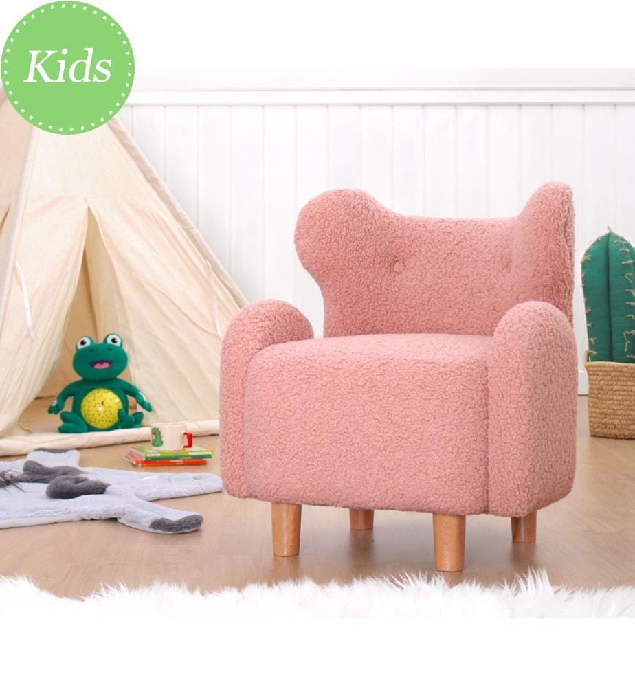 Chaise Wing pour enfant Juano Teddy - Rose