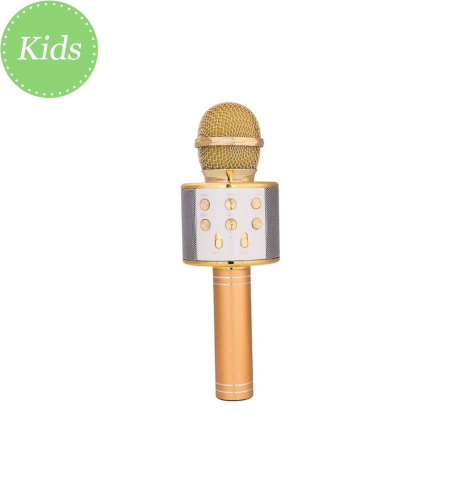 Bluetooth-Karaoke-Mikrofon mit Aufnahmefunktion und Micro-SD-Karte - Gold