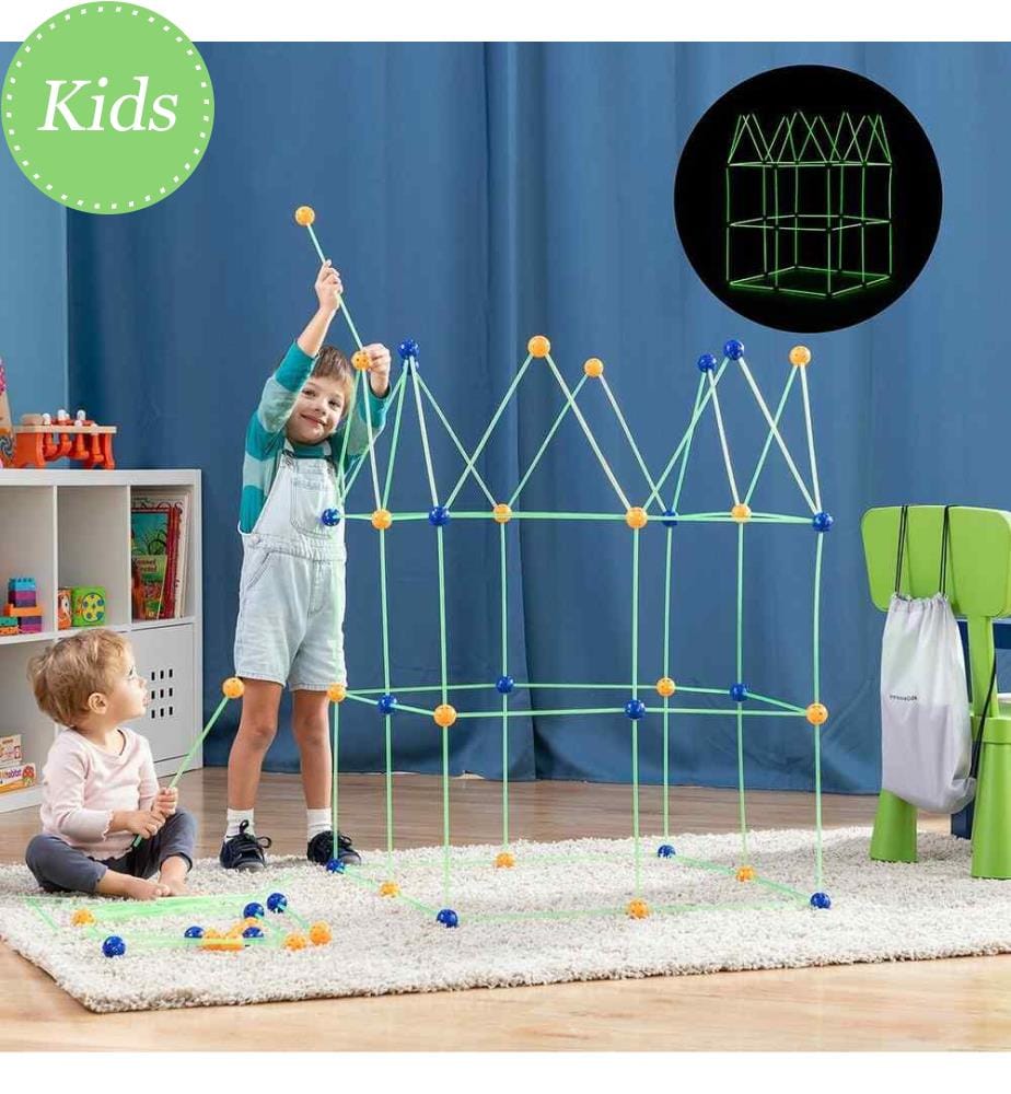 Kit de Construction de Fort pour Enfants Builkitt 155 Pièces