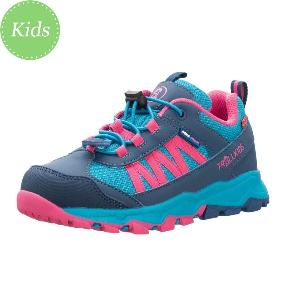 Tronfjell Hiker Low - dunkles Türkis und helles Magenta