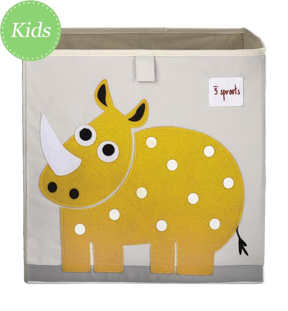 Aufbewahrungsbox Rhinoceros - Cremeweiss und Dunkelgelb