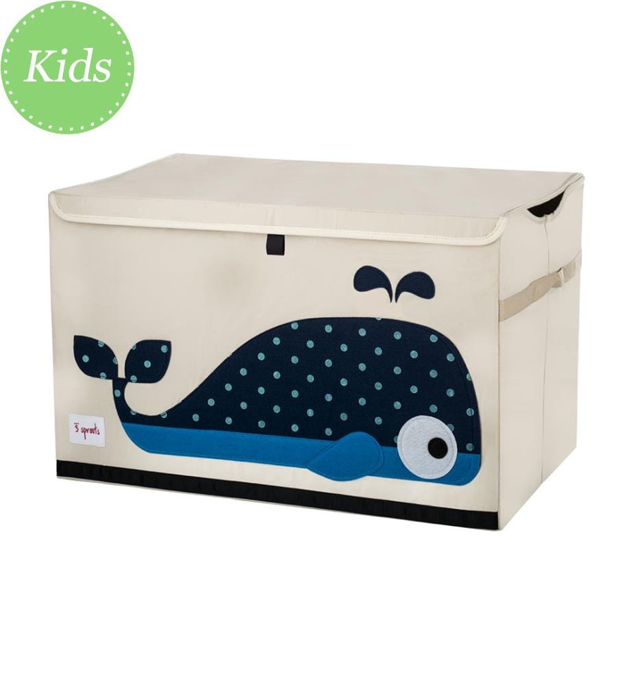 Aufbewahrungsbox Whale - Creme und Marine