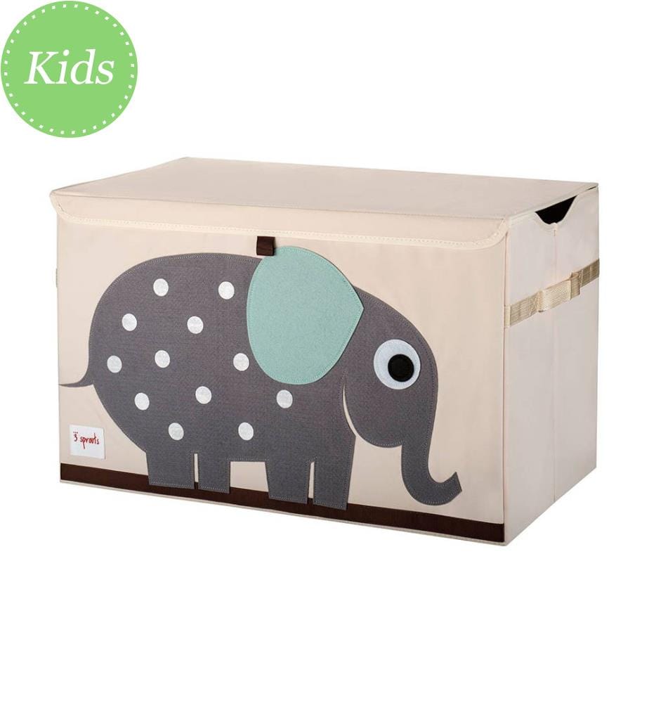 Aufbewahrungsbox Elephant - Creme und Grau