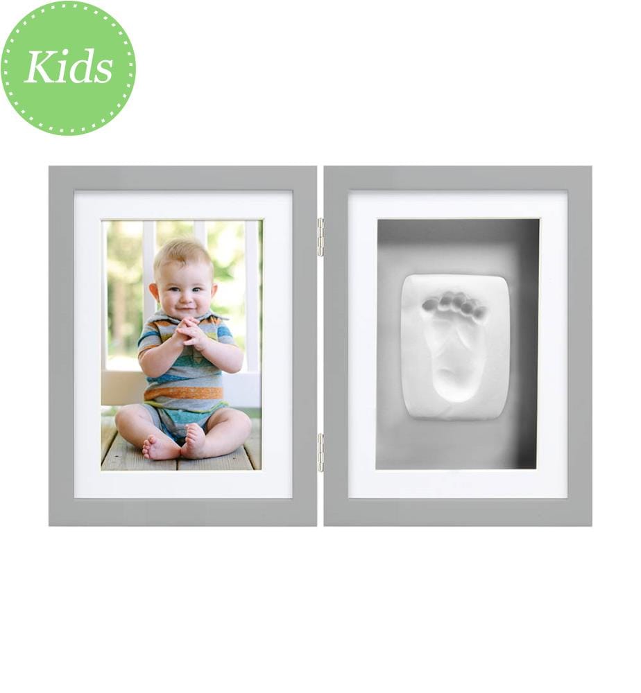 Fotorahmen mit Abdruck-Kit - Weiss und Grau
