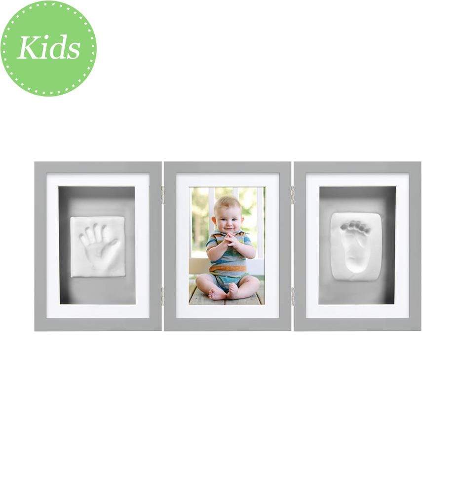 Fotorahmen mit Abdruck-Kit - Weiss und Grau