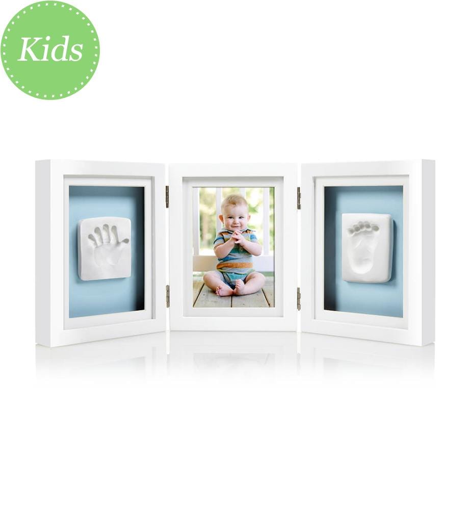 Fotorahmen mit Abdruck-Kit - Weiss und Blau