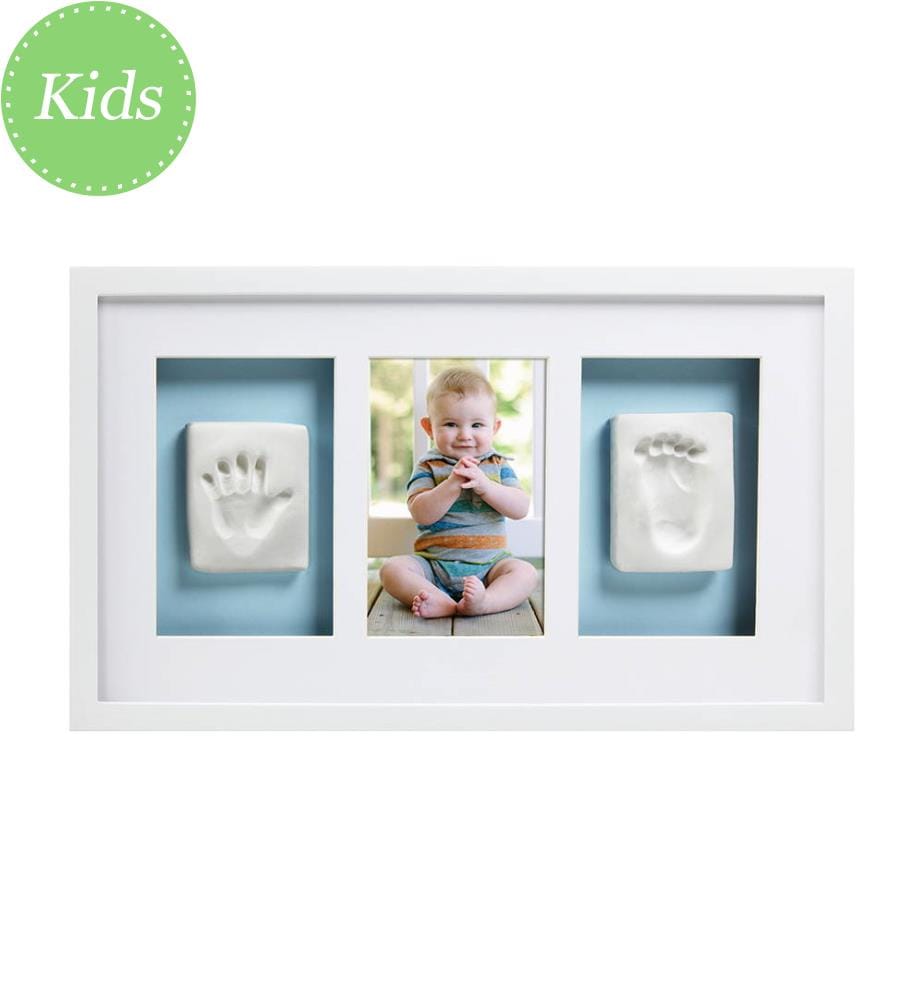 Fotorahmen mit Abdruck-Kit - Weiss und Blau