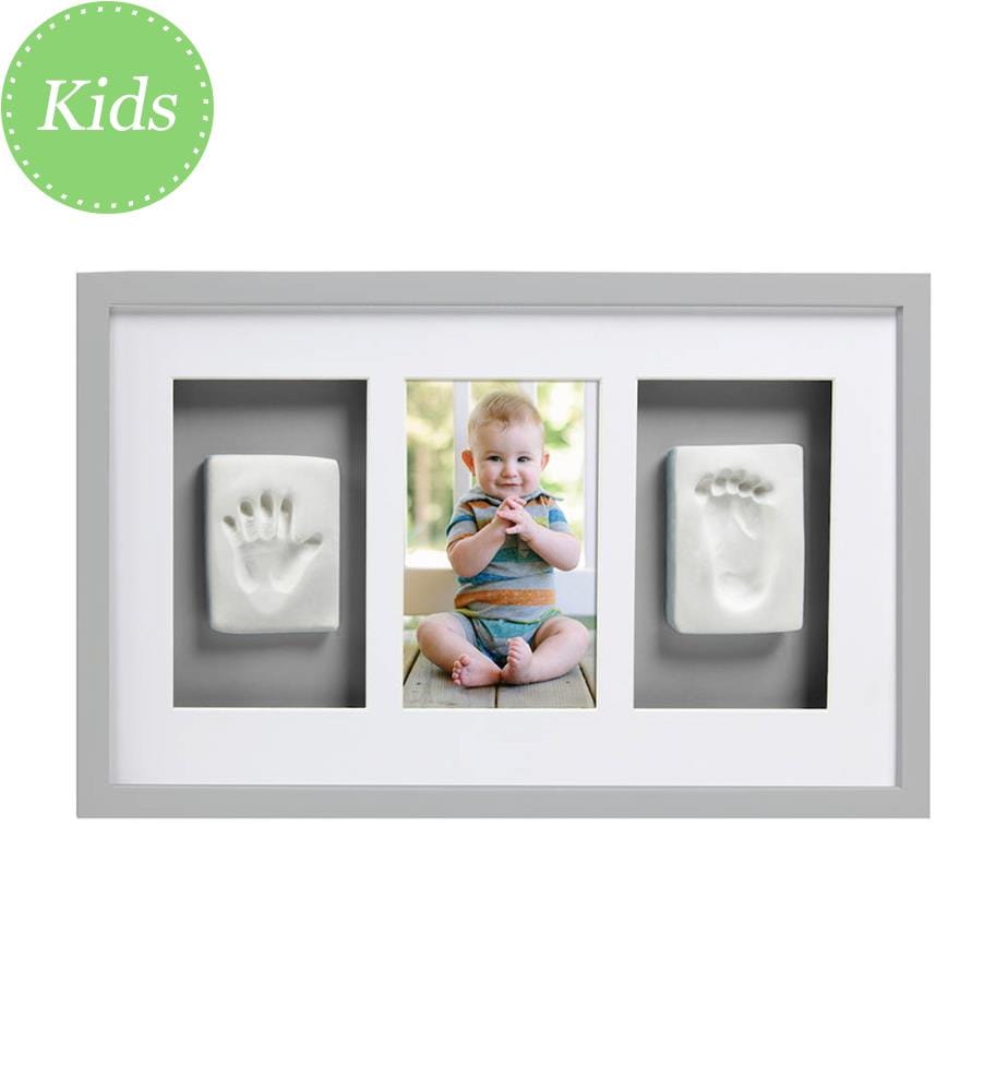 Fotorahmen mit Abdruck-Kit - Weiss und Grau