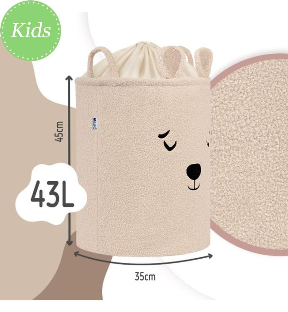 Aufbewahrungskorb Bouclé Bär beige