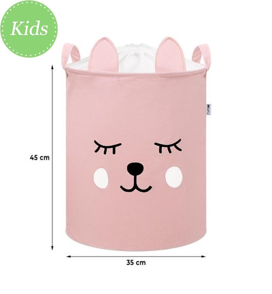 Spielzeugkorb Teddybär pink