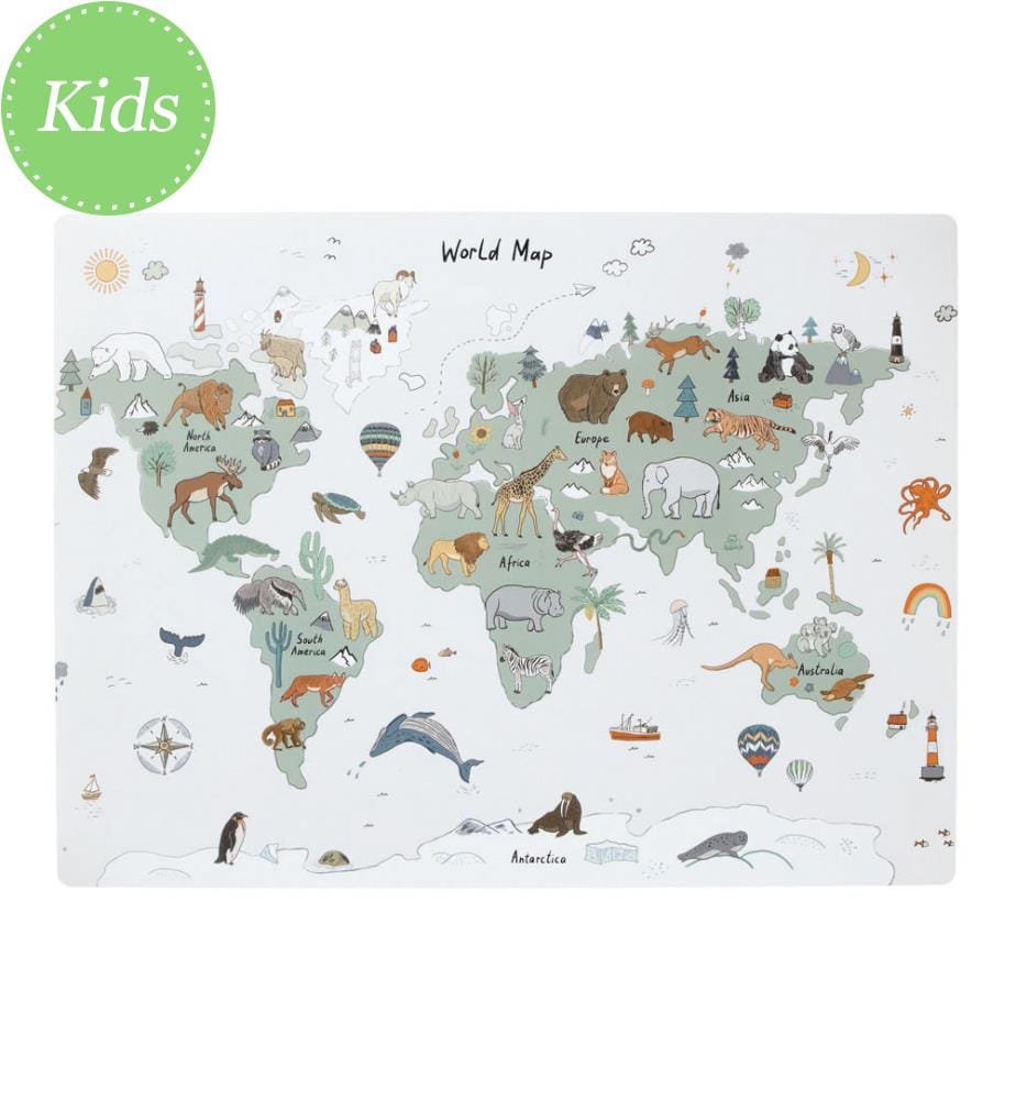 Desk/Craft Mat World, Plastic - Blue