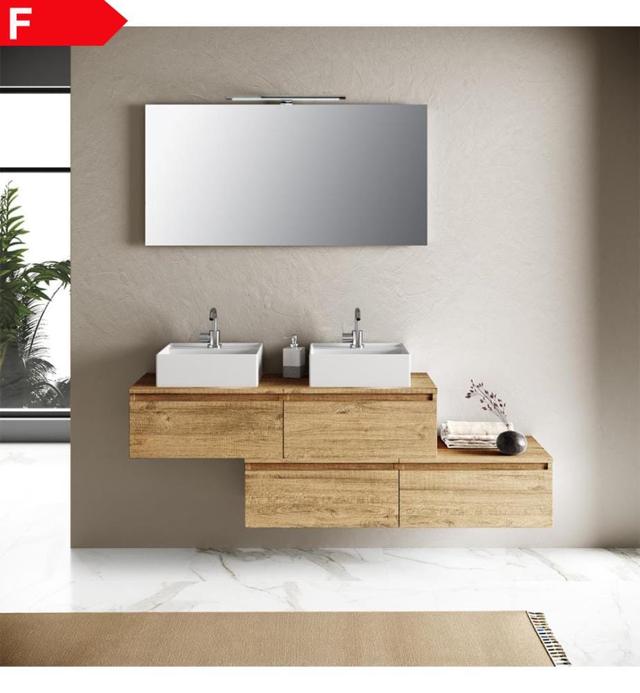 Ensemble salle de bain double vasque 8 Pièces Yo… DeinDeal
