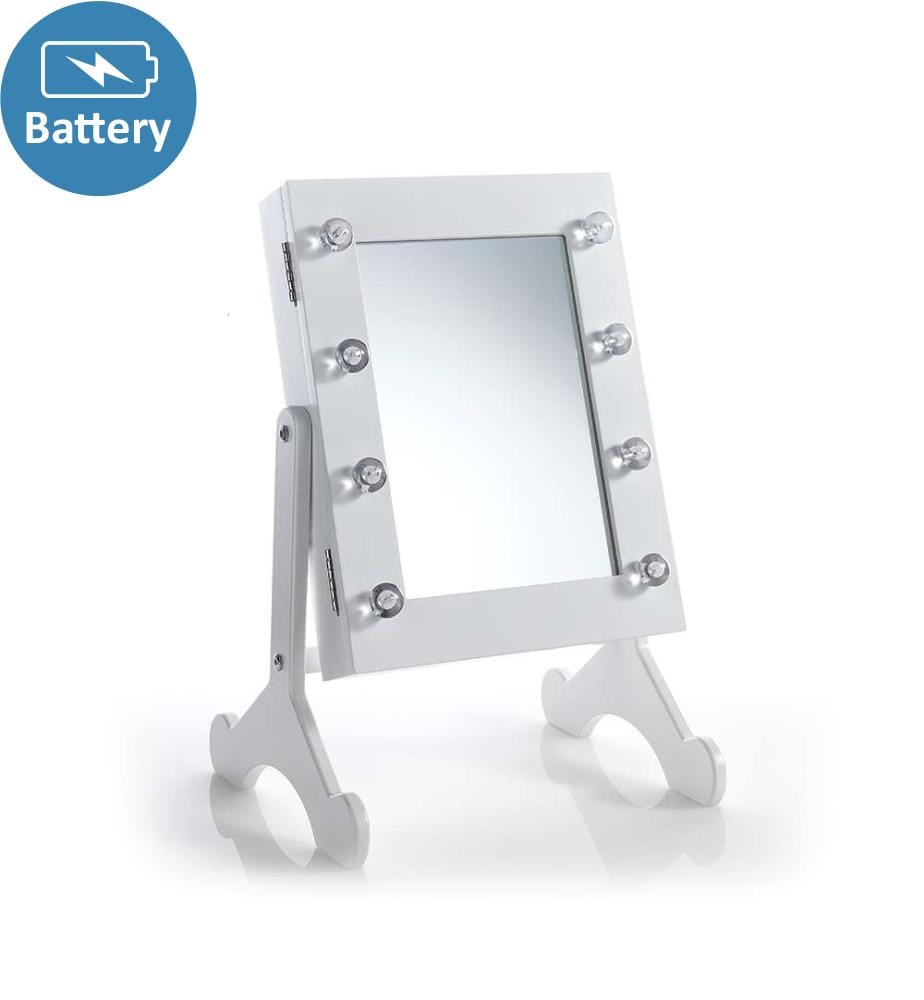 Miroir de table avec caisson Coffer Lux - Blanc