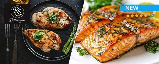 2-Gang-Menü mit Lachs oder Maispoulardenbrust