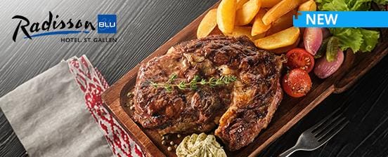 3-Gang-Menü mit Entrecôte und Prosecco