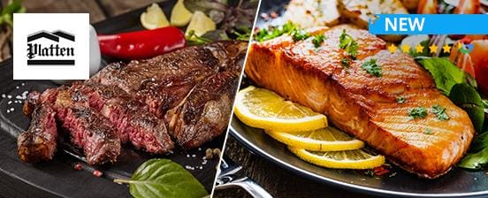 2-Gang-Menü mit grilliertem Entrecôte oder Lachssteak