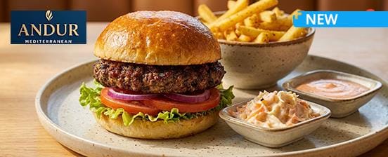 2-Gang-Menü mit Angus-Burger