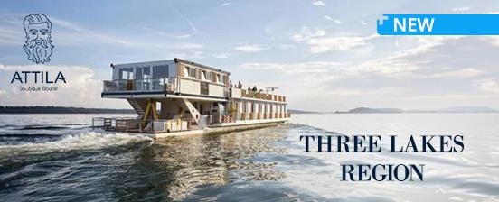 2 nights on board the Attila Boutique Boatel in the Three Lakes Region with Vully Navigation