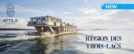 2 nuits à bord de l'Attila Boutique Boatel dans le Pays des Trois-Lacs avec la navigation Vully