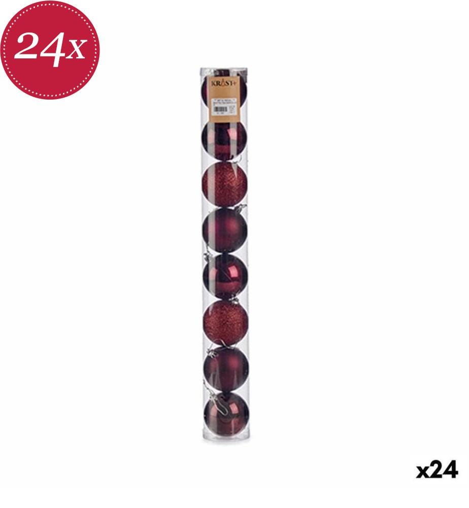 Lot de 24 Boules de Noël 7 cm - Violet