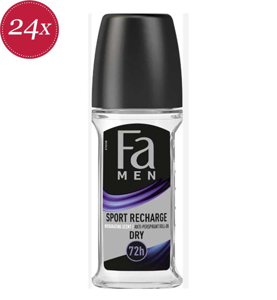 24er Pack Deodorant Roll-On 50ml Men Sport Recharge