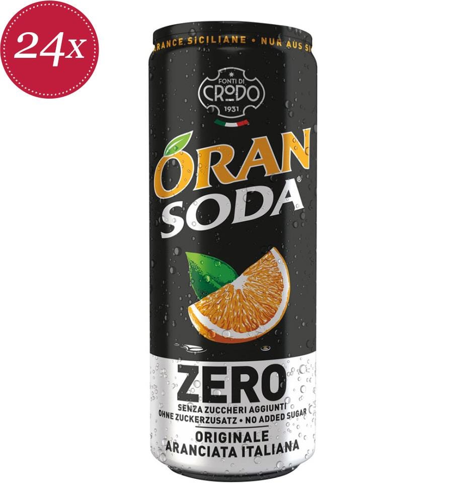 24-pack of Oran-Soda ZERO cans - 330 ml