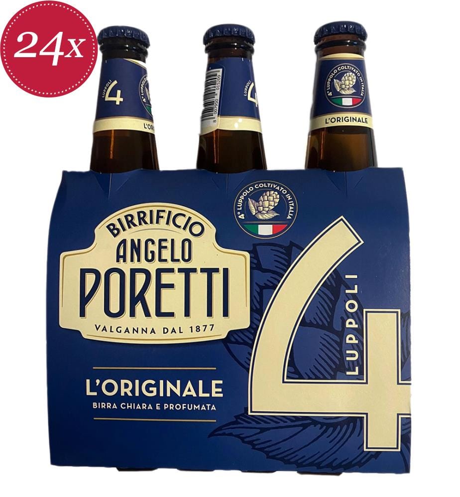 Poretti 4 luppoli Flasche Glas - 24x 33 cl