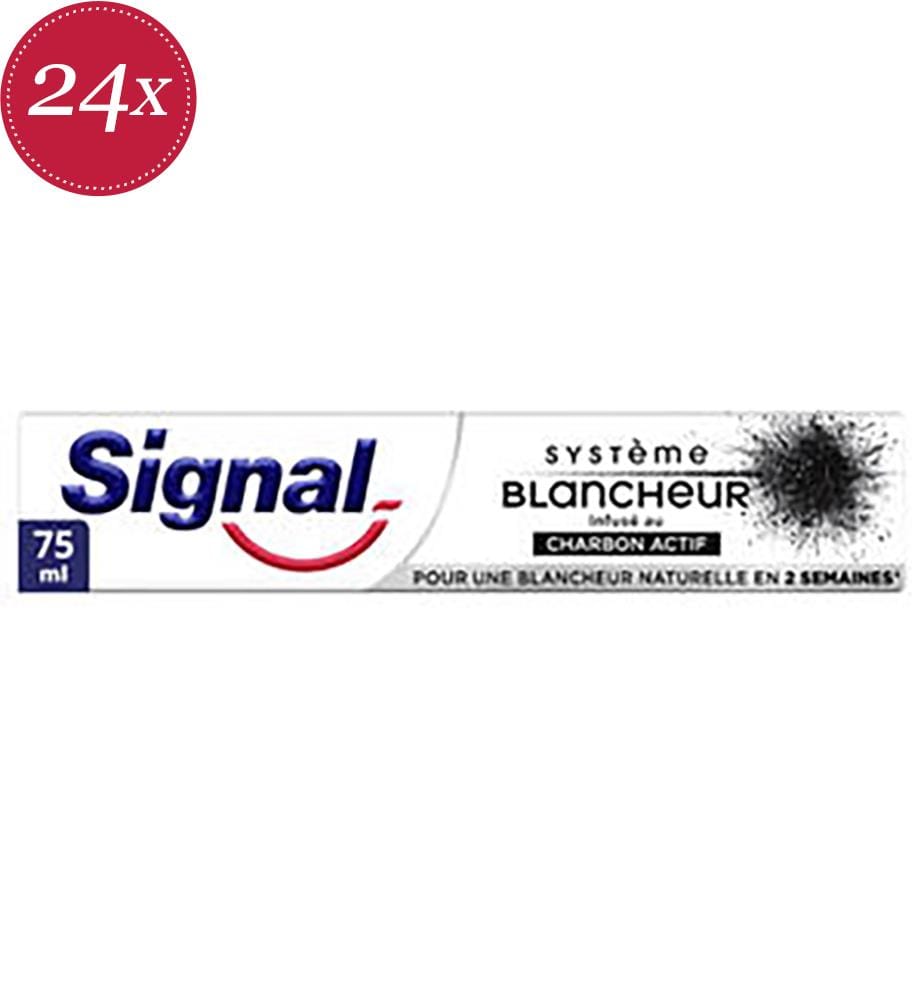 24 System Whitening Toothpastes Infused with Activated Charcoal - 75ml