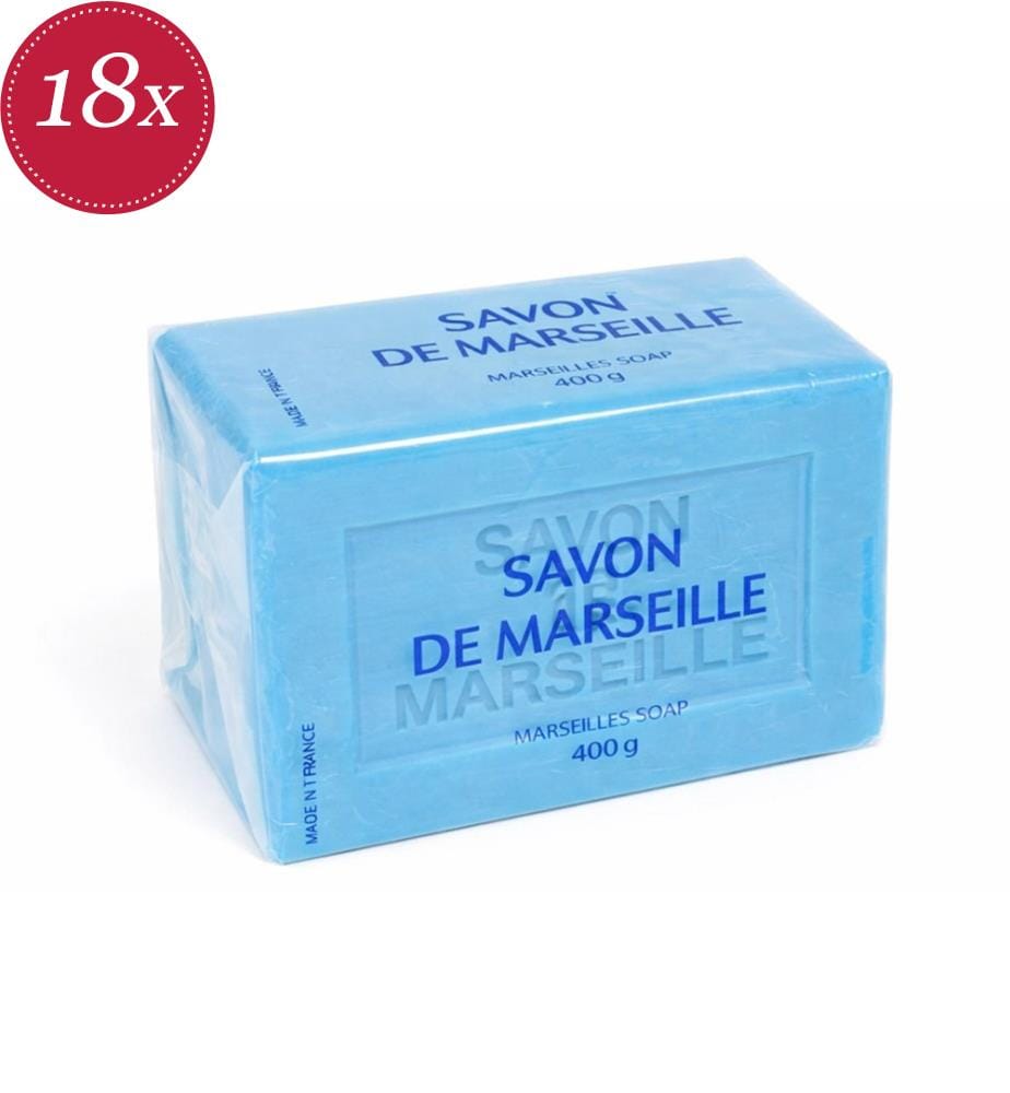 18er Set Echt Solide Dusche 400Gm Savon de Marseille - Blau