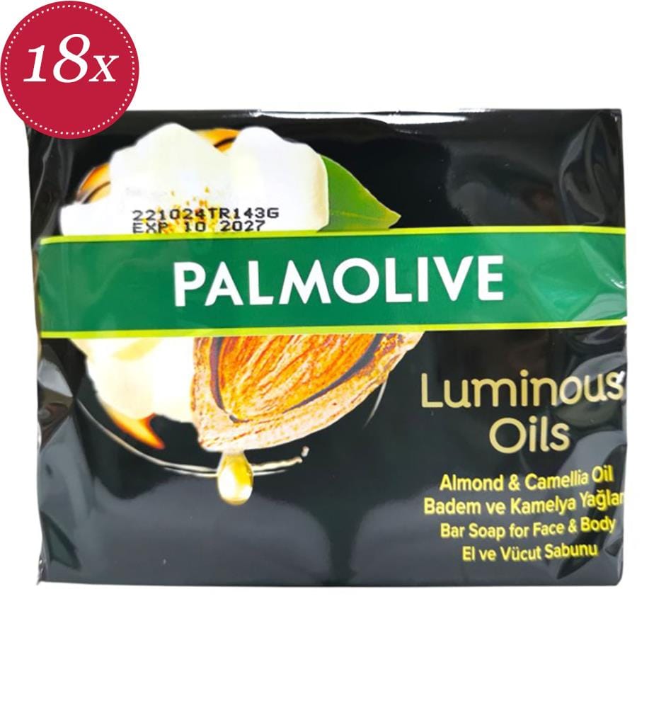 18 Stück feste Seife à 4 × 90 g von Luminous Oils – Mandel und Kamelie
