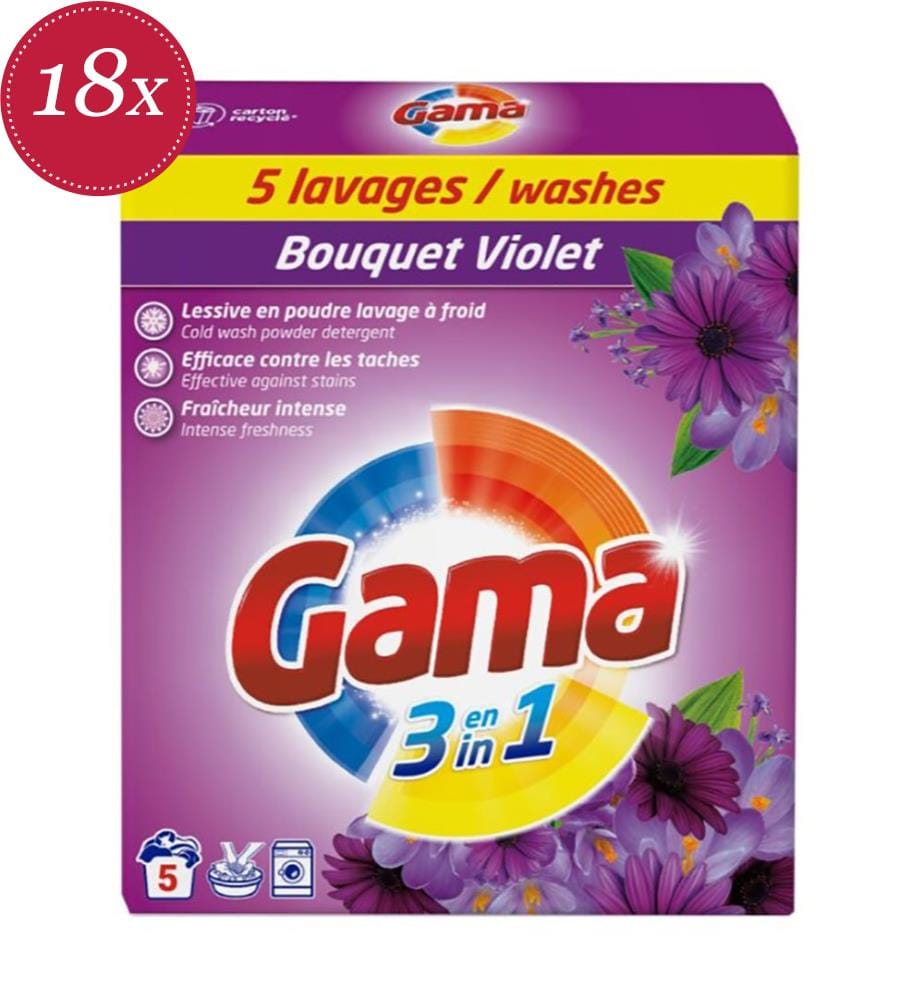 18 x 3-in-1 Purple Bouquet Laundry Detergent Powder – 275 g (5 Washes)