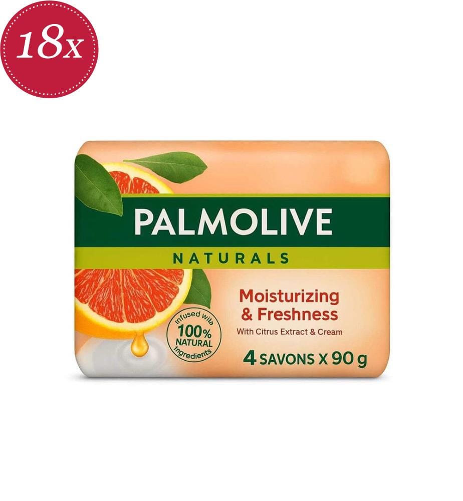 Lot de 18 Savons Rafraîchissants Agrume 90 g (x4)