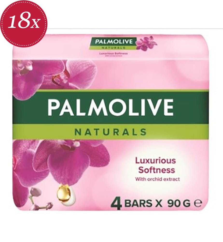 18 Stück feste Seife 4 × 90 g „Luxurious Softness“ – Orchidee