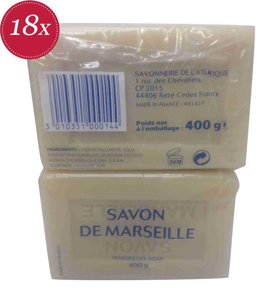 18 Stück feste Seife à 400 g, Marseiller Seife – braun